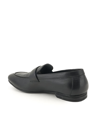 Men's Black Leather Casual Loafers