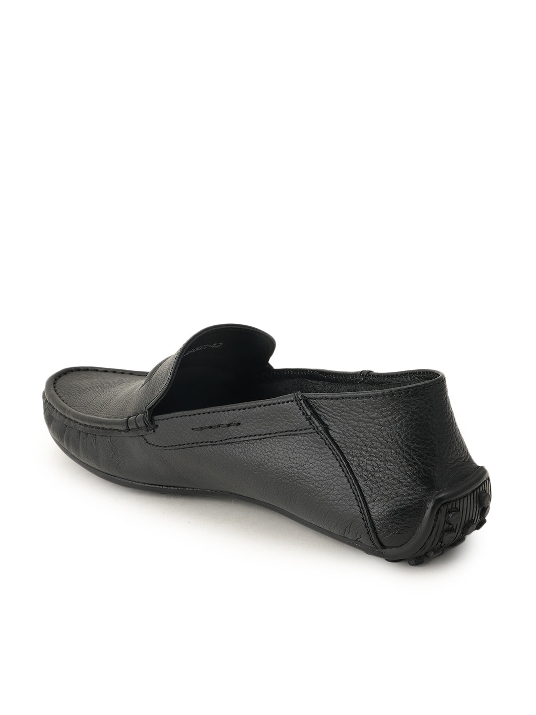 Men's Black Leather Casual Loafers