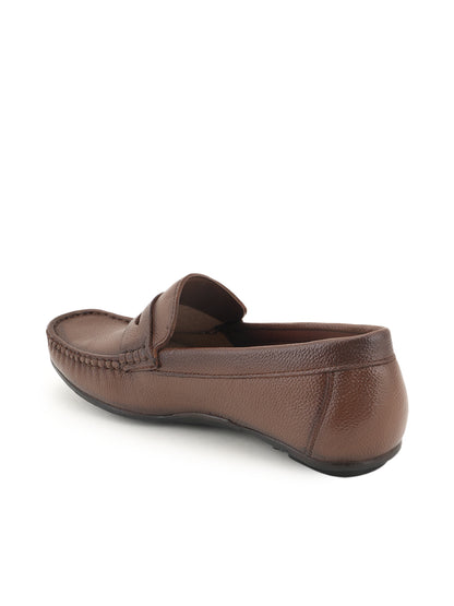 Men's Tan Leather Casual Loafers