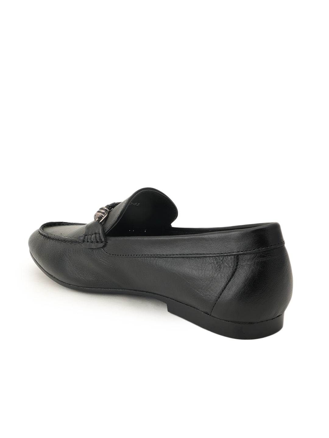 Men's Black Leather Casual Loafers