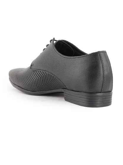 Black Men Leather Formal Derby Shoes