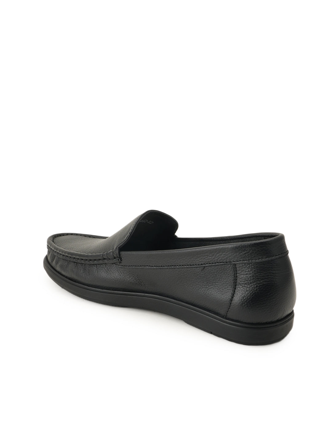 Men's Black Leather Casual Loafers