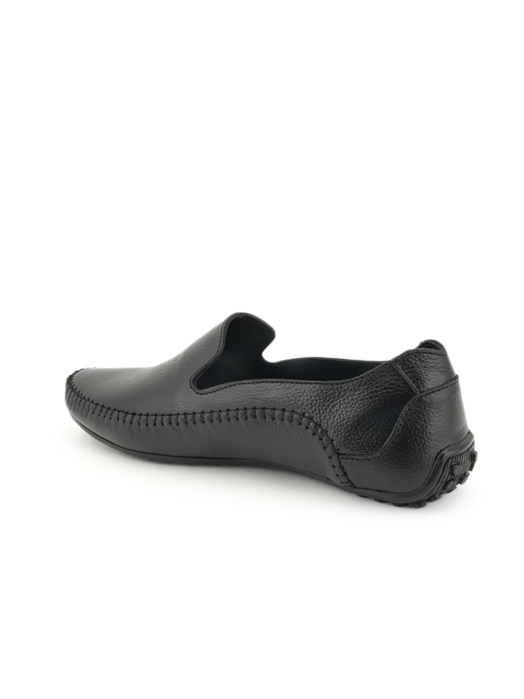 Men's Black Leather Casual Loafers
