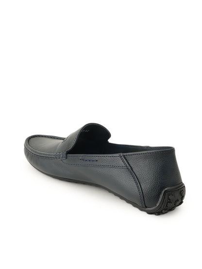 Men's Blue Leather Casual Loafers