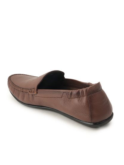 Men's Tan Leather Casual Loafers