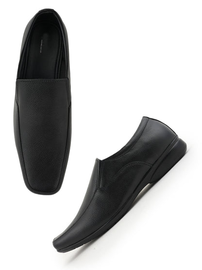 Black Men Leather Formal Moccasin Shoes