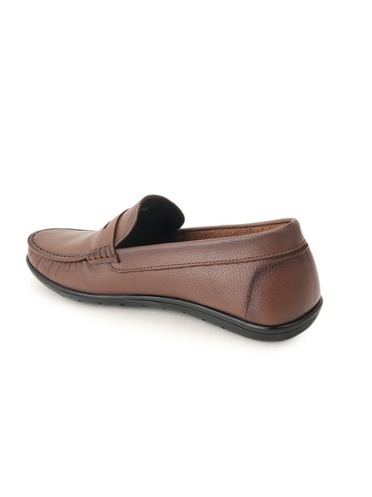 Men's Tan Leather Casual Loafers