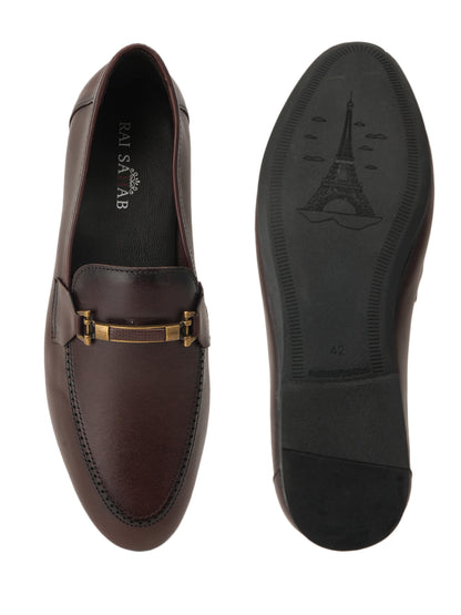 Men's Cherry Leather Casual Loafers