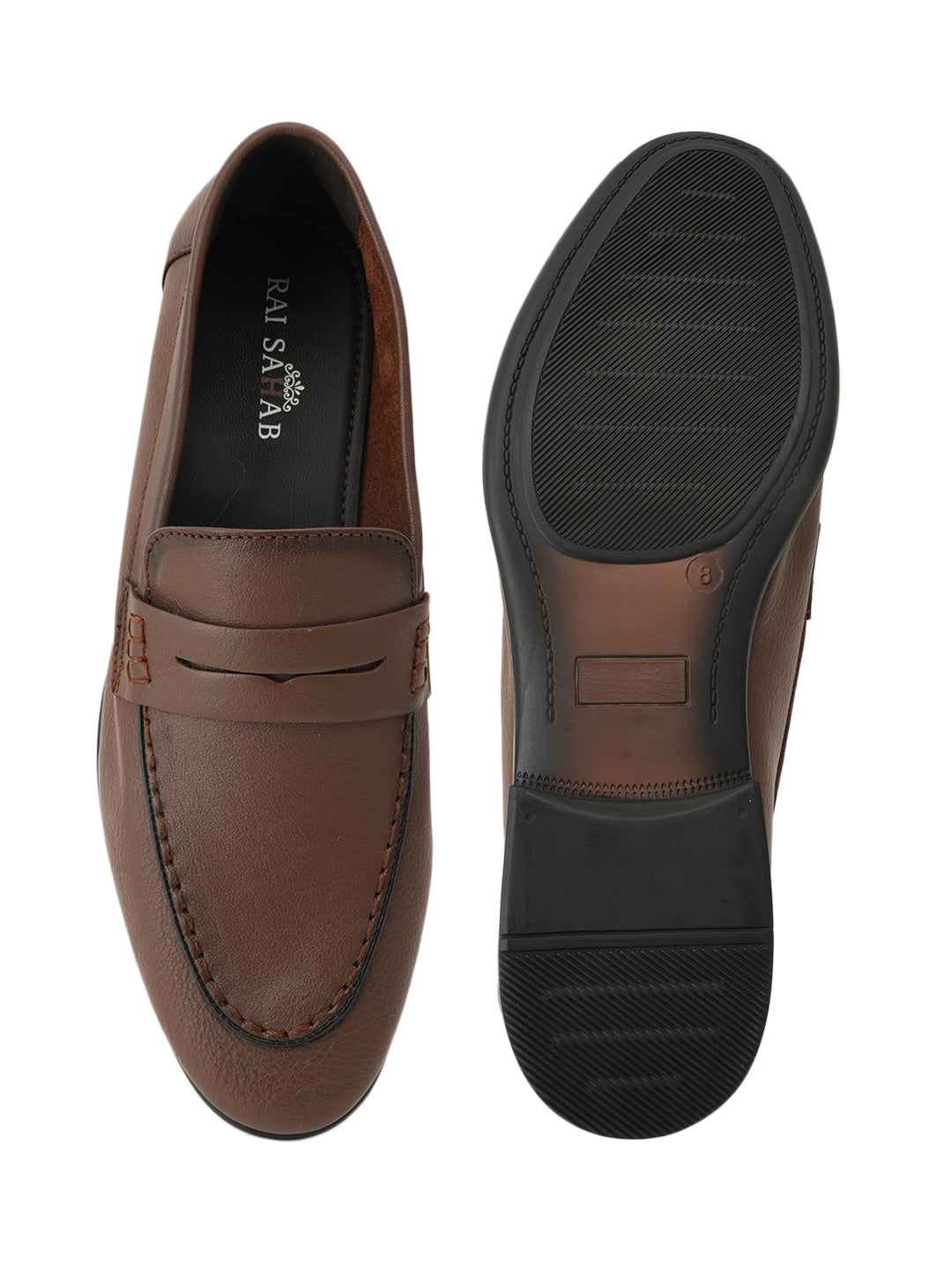 Men's Tan Leather Casual Loafers