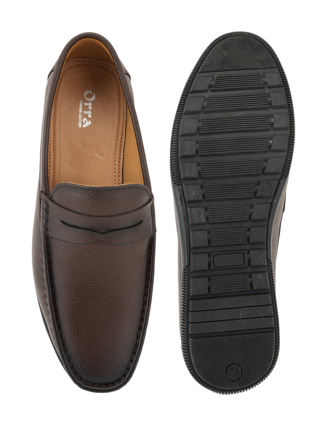 Men's Brown Leather Casual Loafers