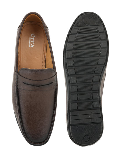 Men's Brown Leather Casual Loafers