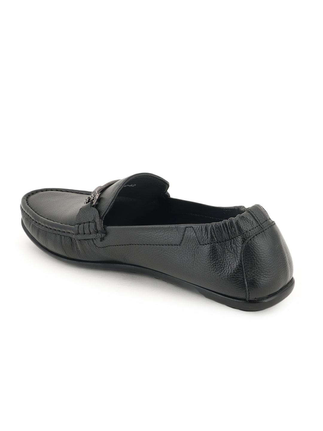 Men's Black Leather Casual Loafers