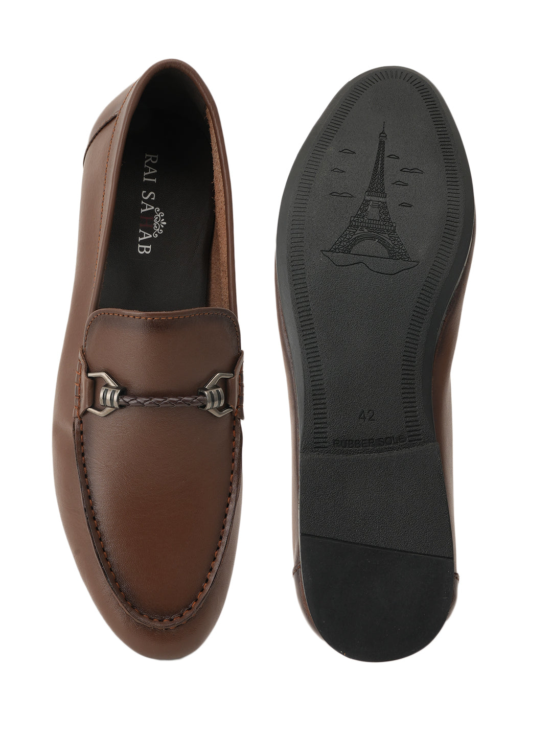 Men's Tan Leather Casual Loafers