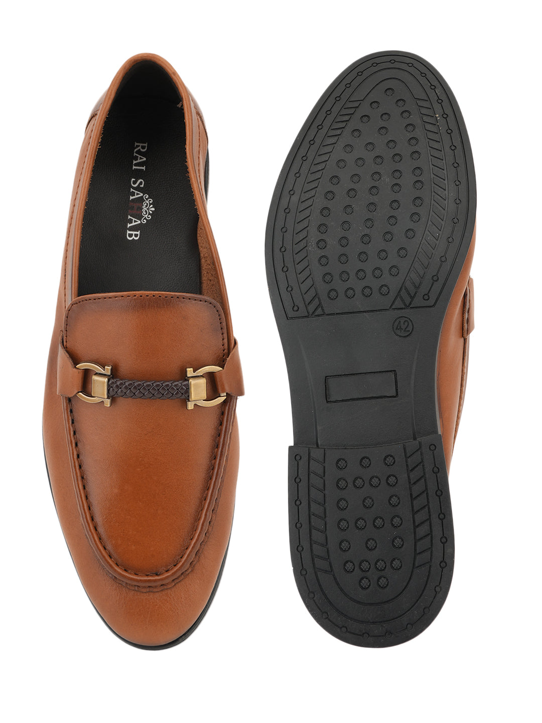 Men's Tan Leather Casual Loafers