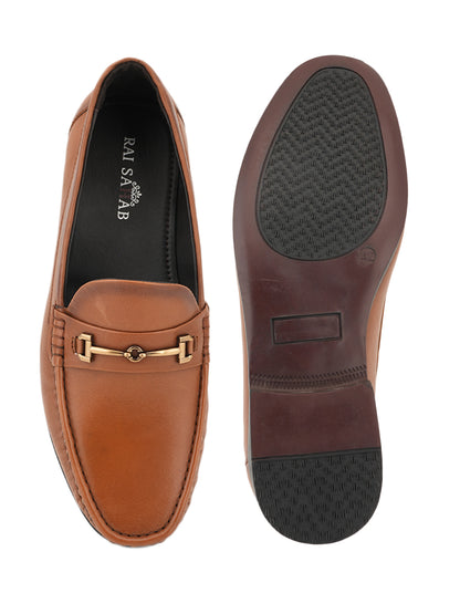 Men's Tan Leather Casual Loafers
