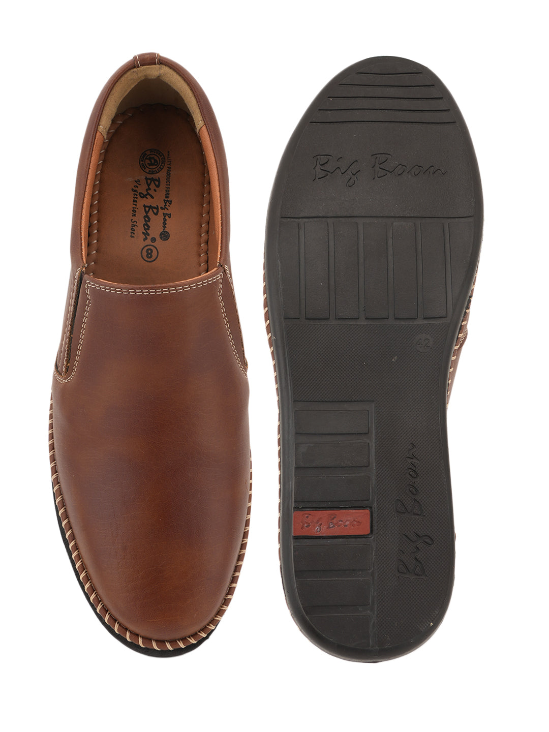 Men's Tan Casual Slip On Loafers