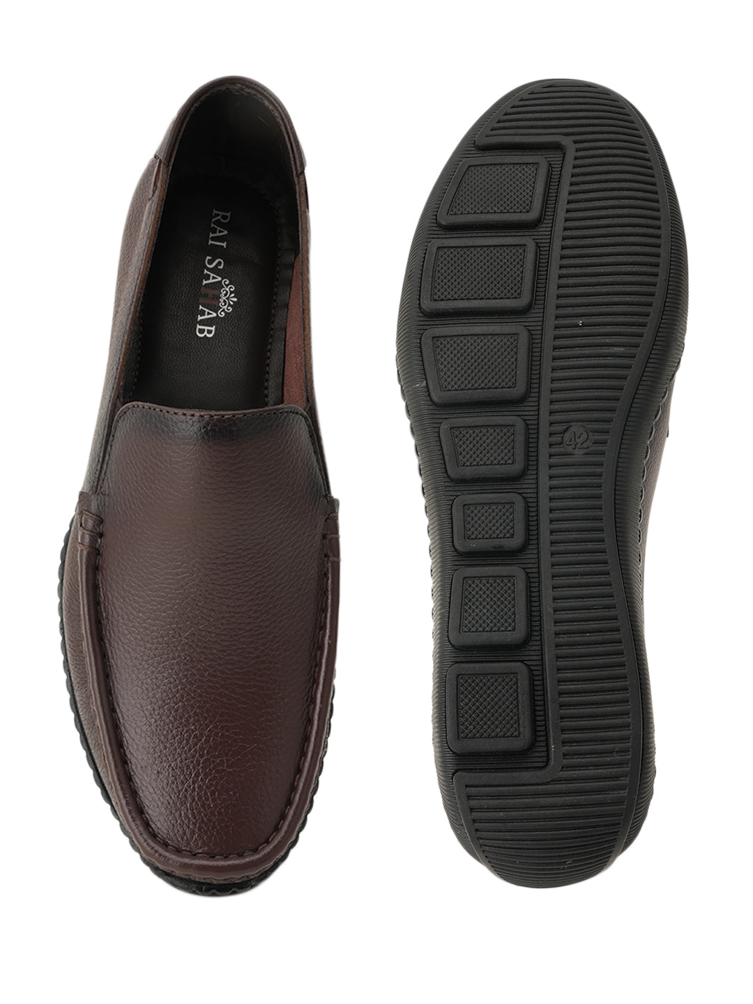 Men's Brown Leather Casual Loafers