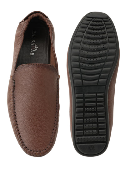 Men's Tan Leather Casual Loafers