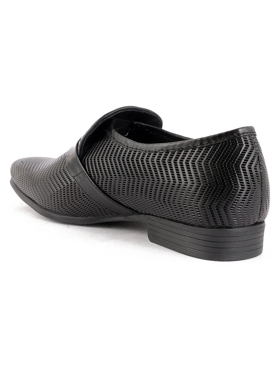 Black Men Leather Formal Moccasin Shoes