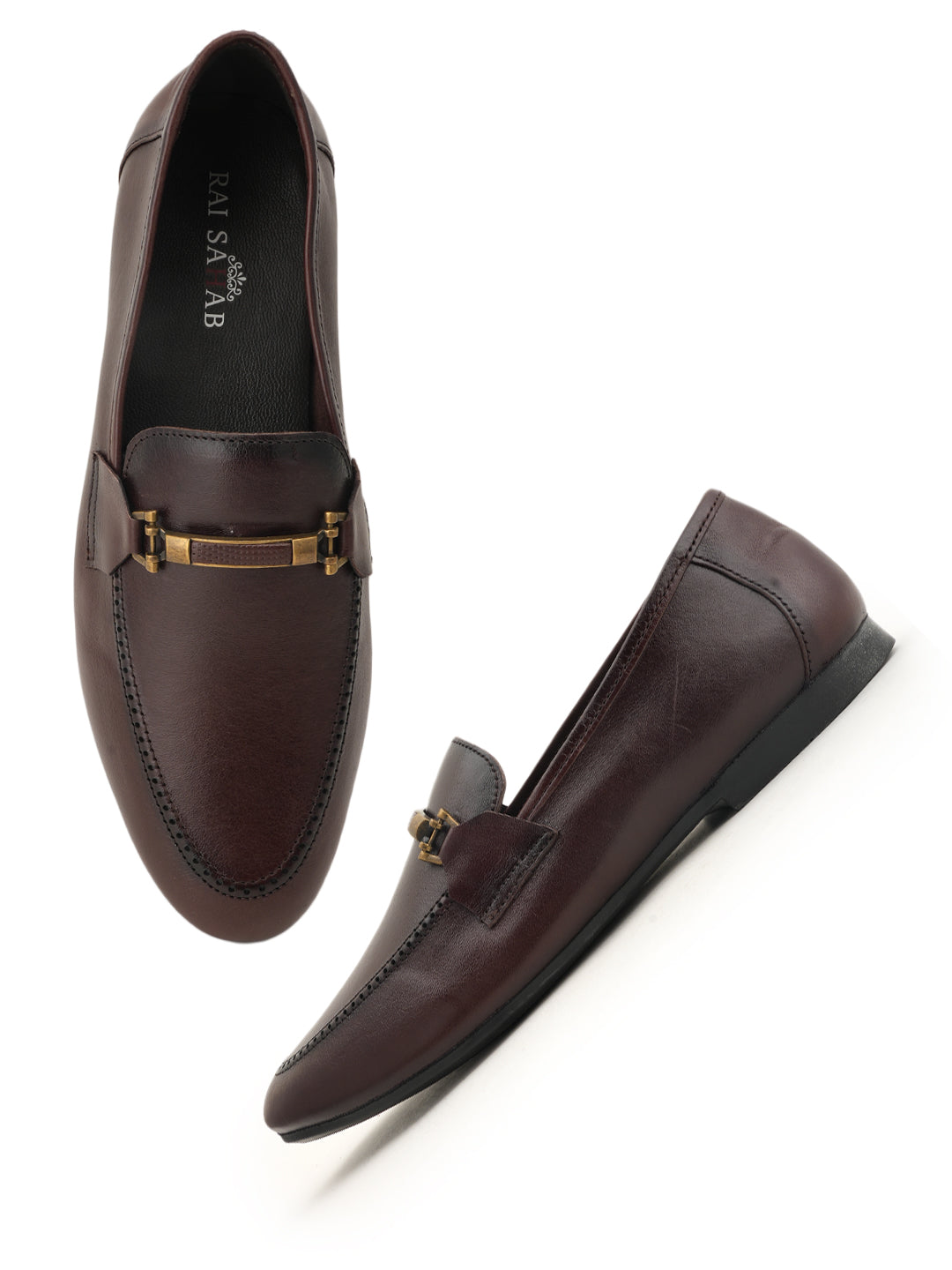 Men's Cherry Leather Casual Loafers