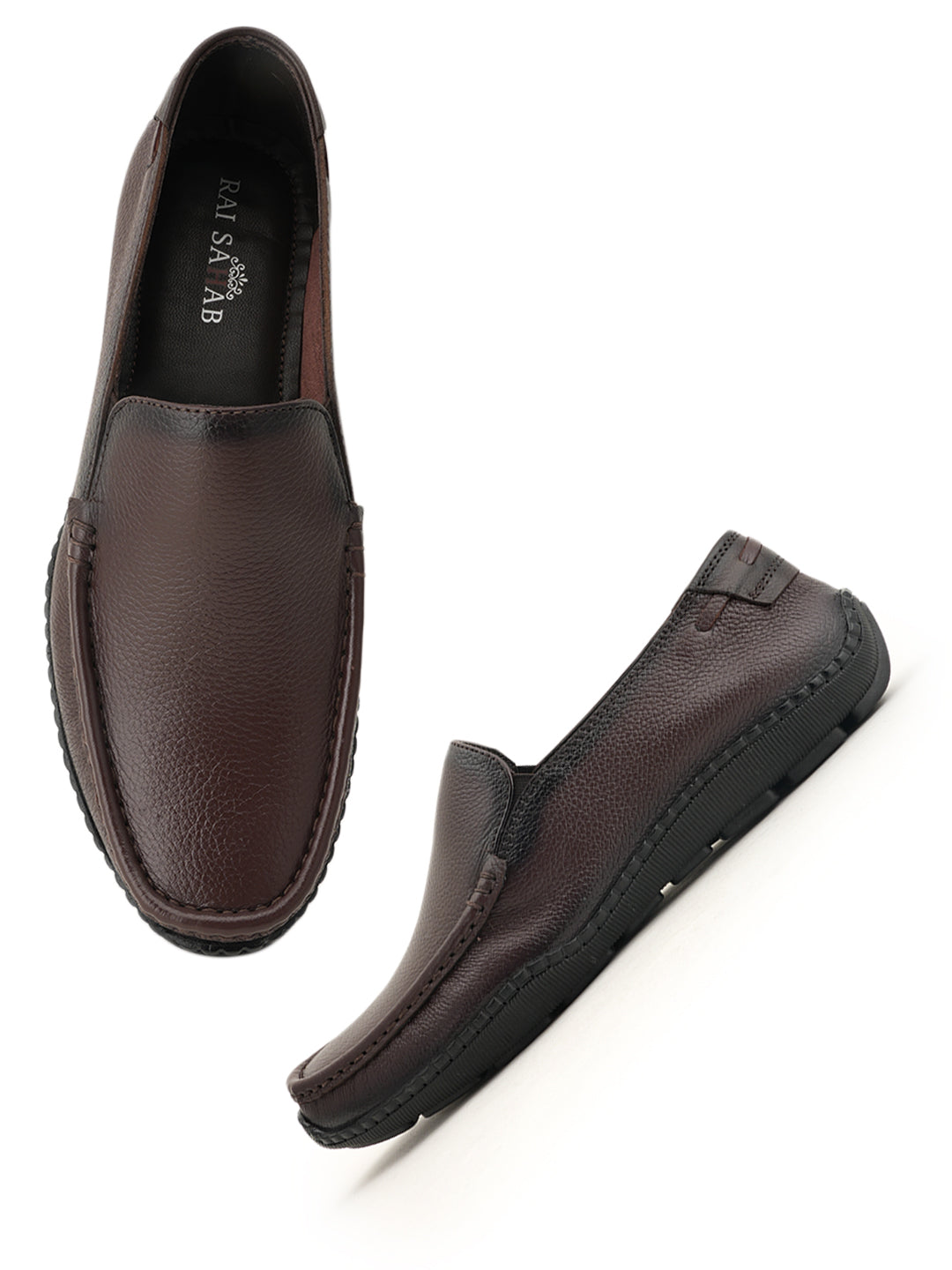 Men's Brown Leather Casual Loafers