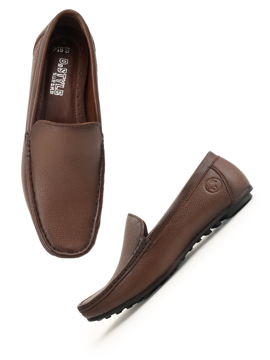 Men's Tan Leather Casual Loafers