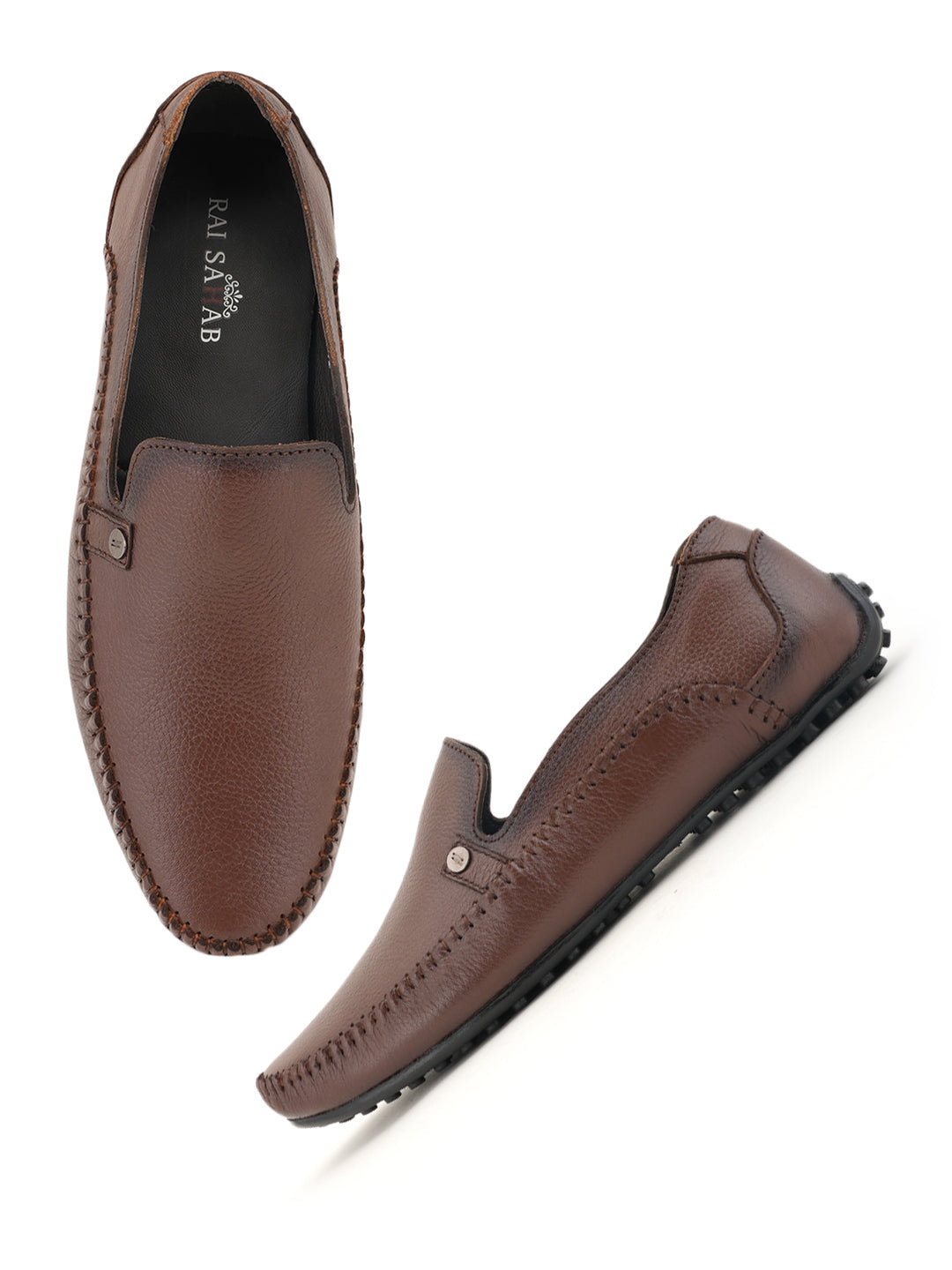 Men's Tan Leather Casual Loafers