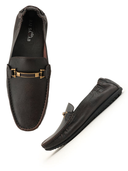 Men's Brown Leather Casual Loafers