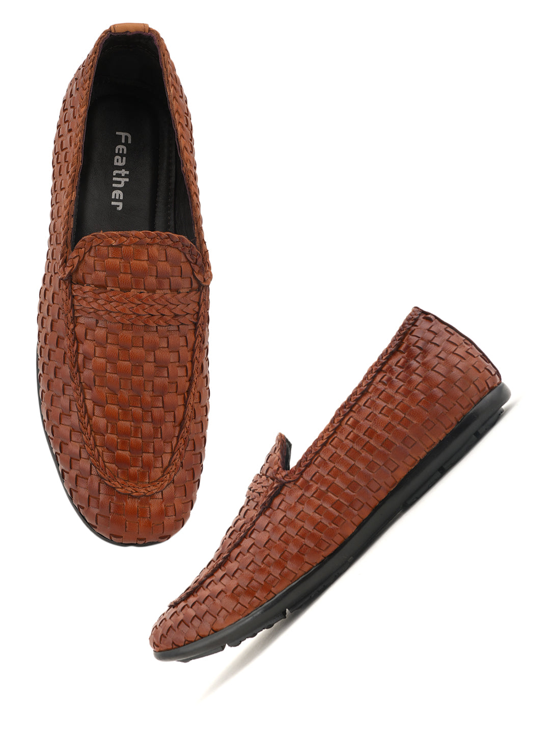 Men's Tan Leather Casual Loafers