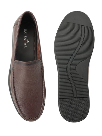 Men's Brown Leather Casual Loafers