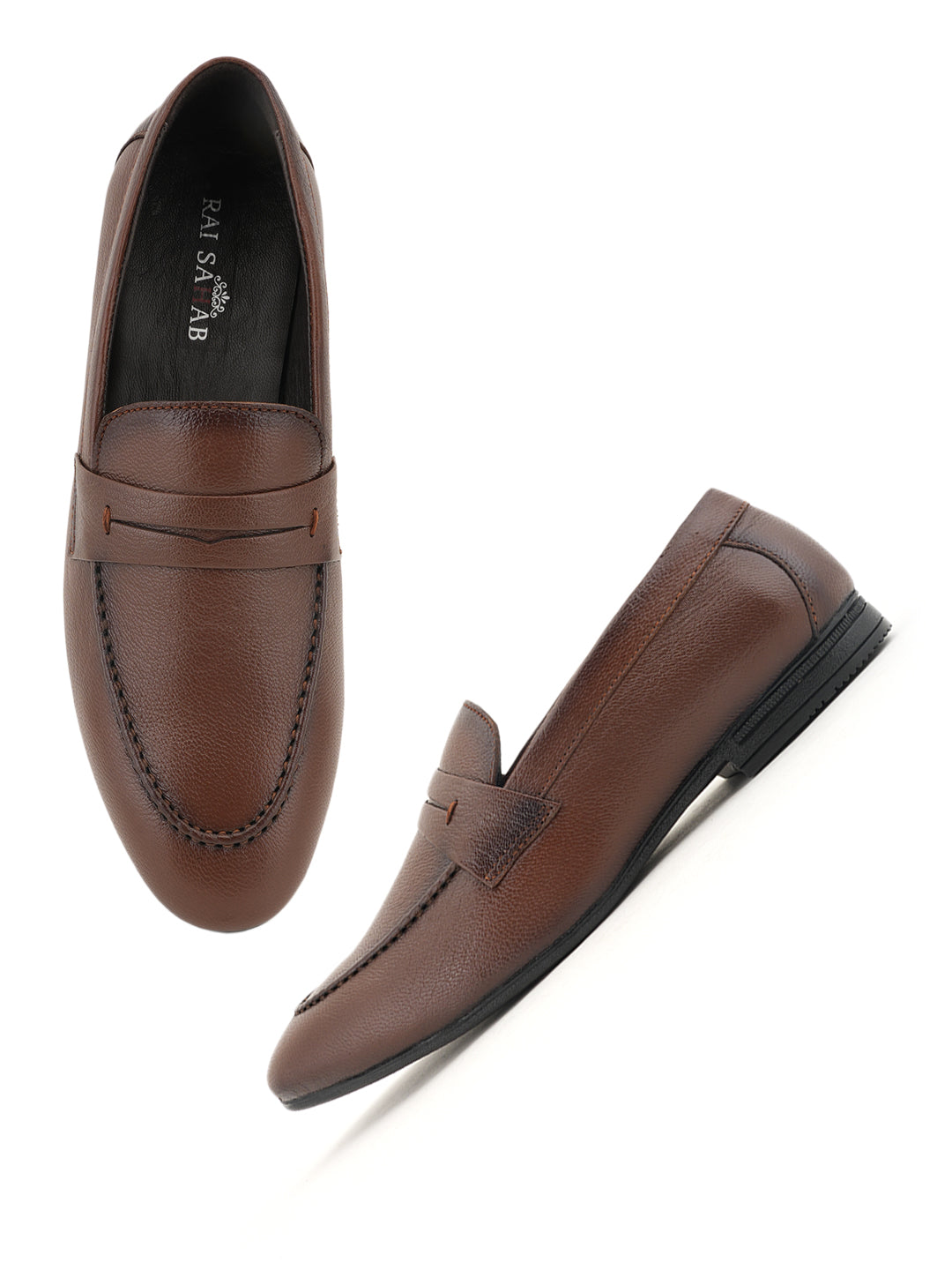Men's Tan Leather Casual Loafers