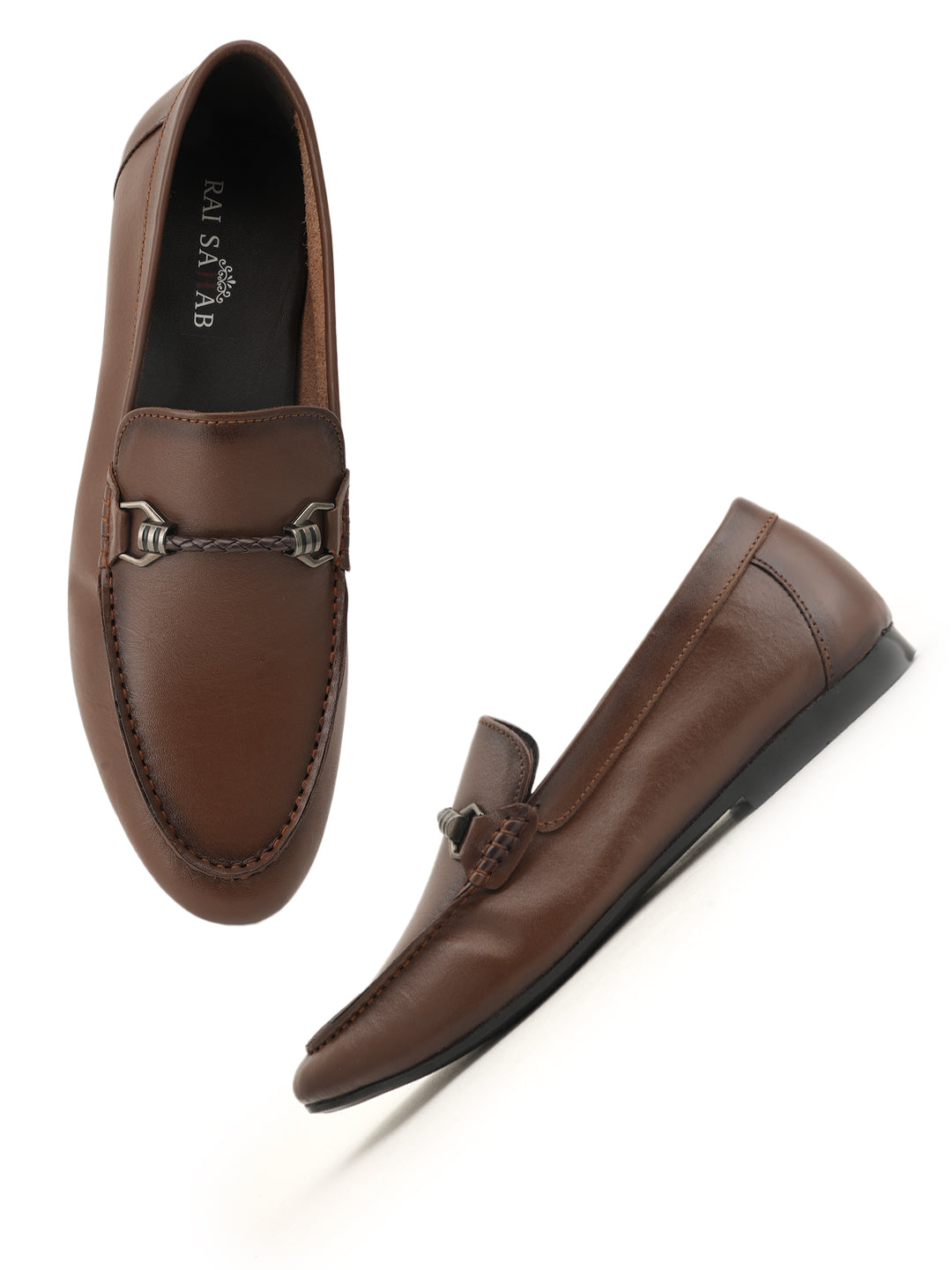 Men's Tan Leather Casual Loafers