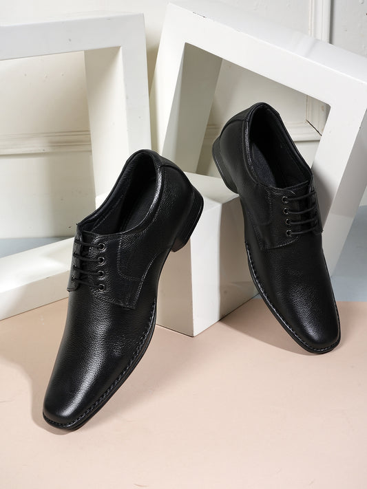 Black Lace Up Men Leather Formal Shoes