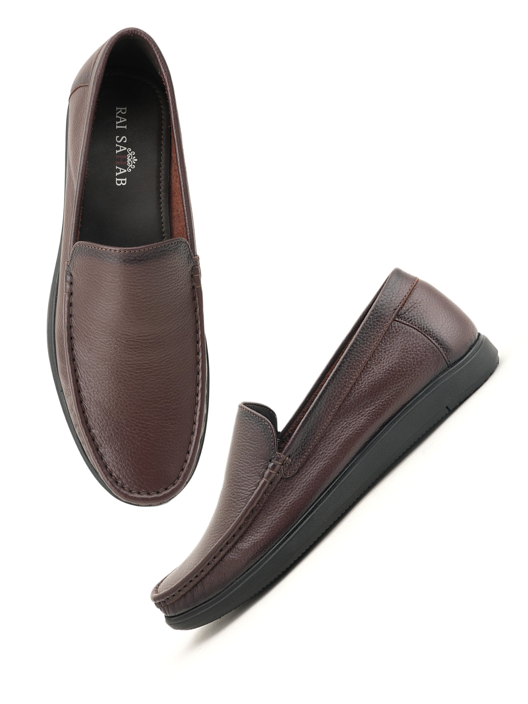 Men's Brown Leather Casual Loafers