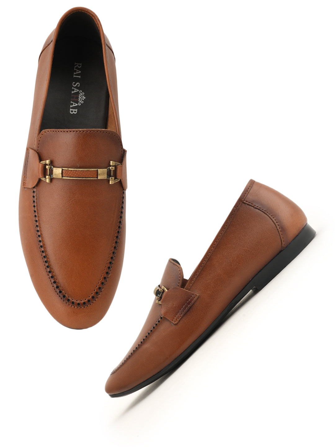 Men's Tan Leather Casual Loafers