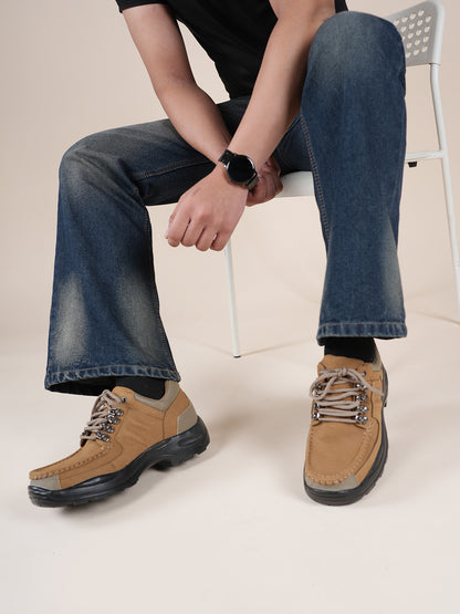 Men's Tan Leather Casual Shoes