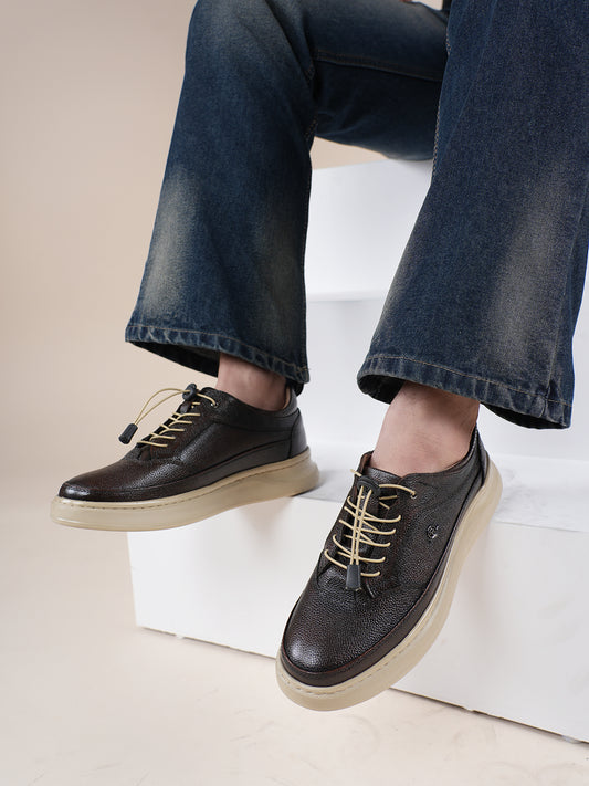 Men's Brown Leather Casual Shoes