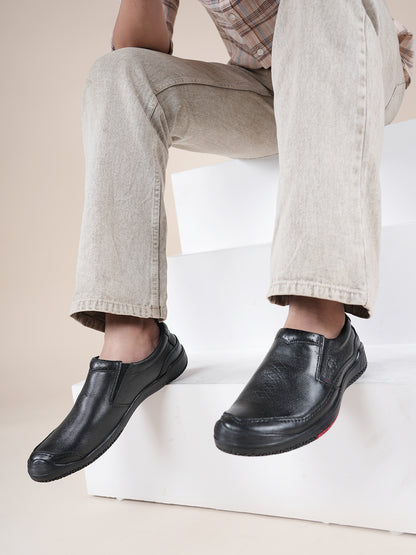 Men's Black Leather Casual Shoes