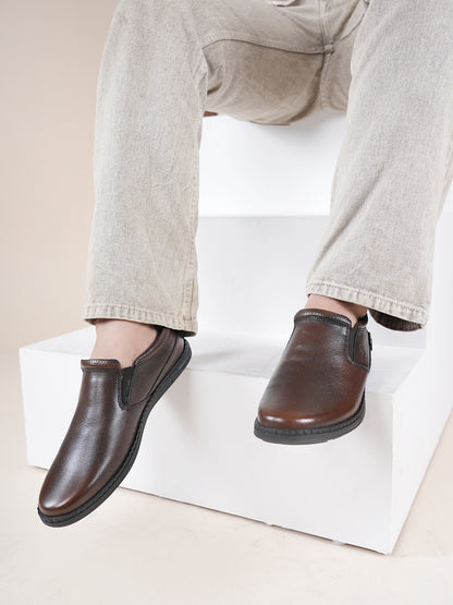 Men's Brown Leather Casual Shoes