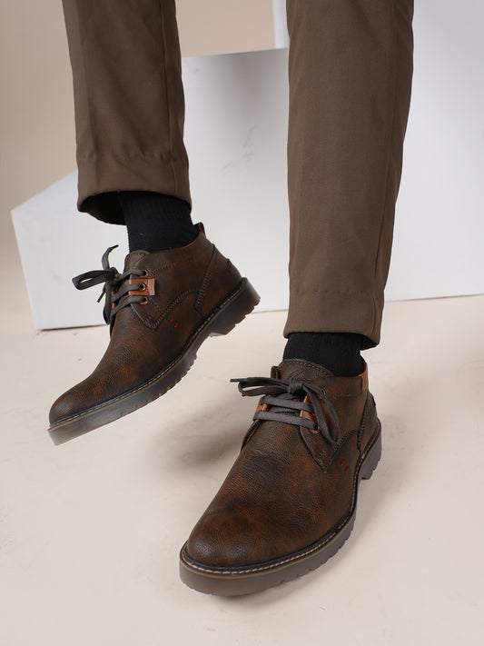 Men's Brown Leather Casual Shoes