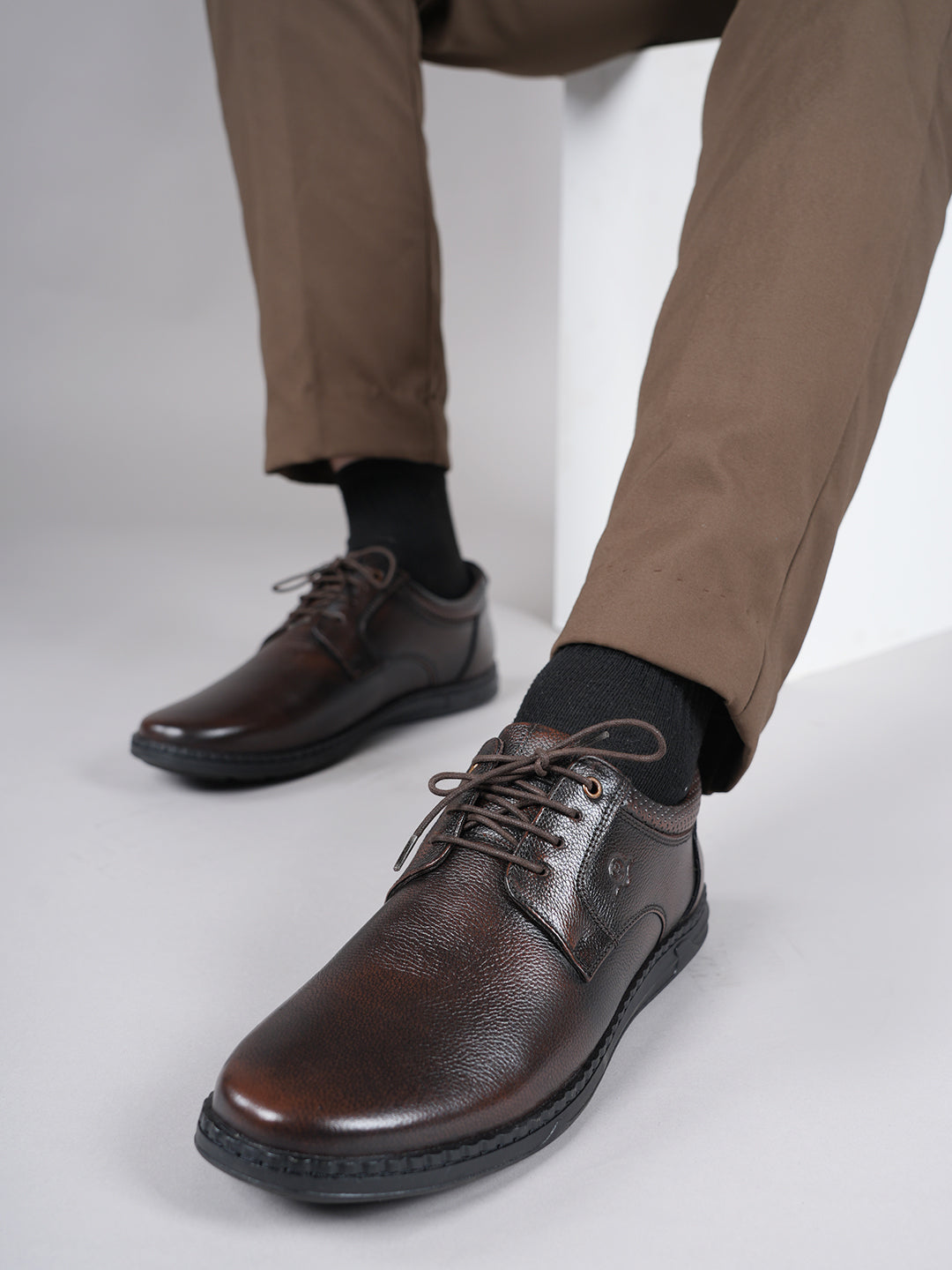Men's Brown Leather Casual Shoes
