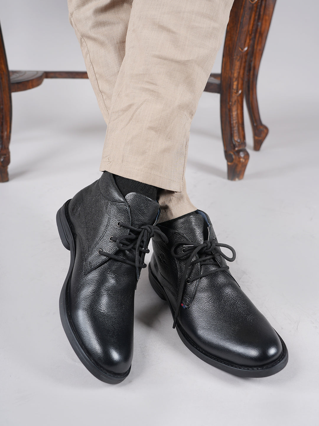 Men's Black Leather Boots