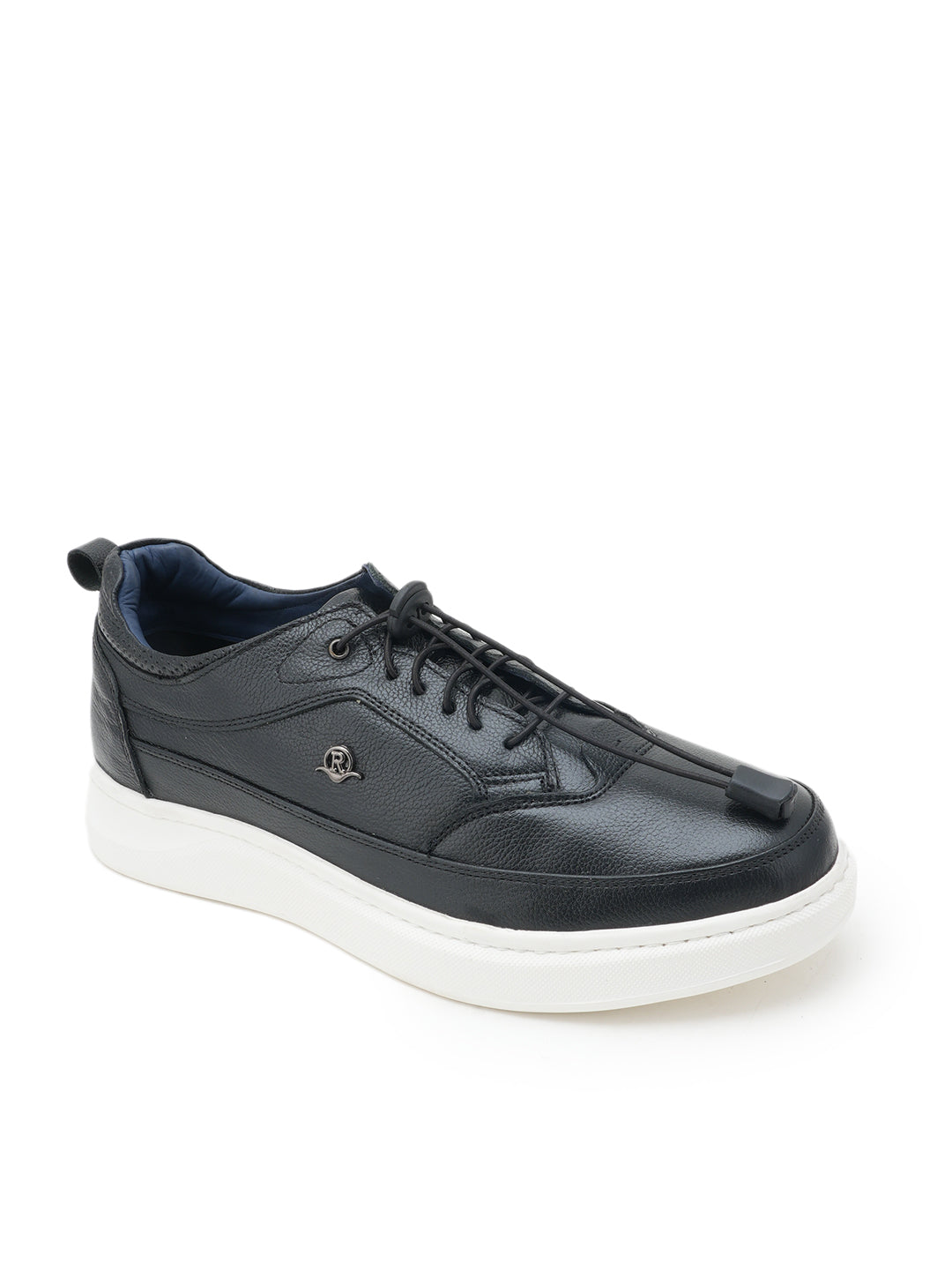 Men's Black Leather Casual Shoes