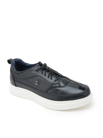 Men's Black Leather Casual Shoes