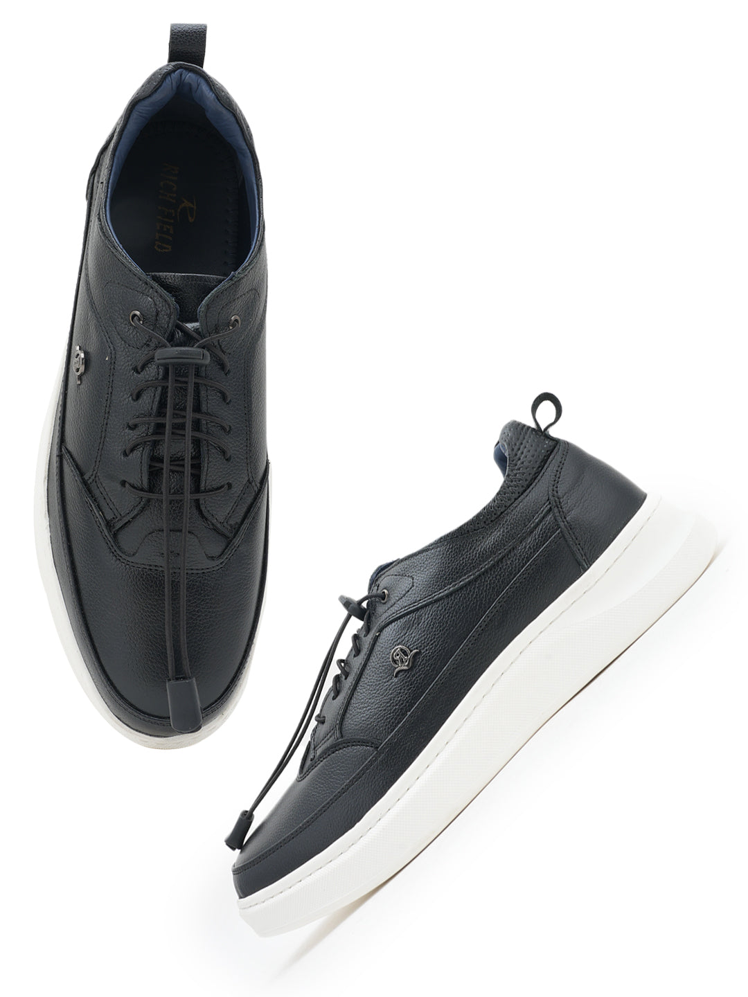 Men's Black Leather Casual Shoes