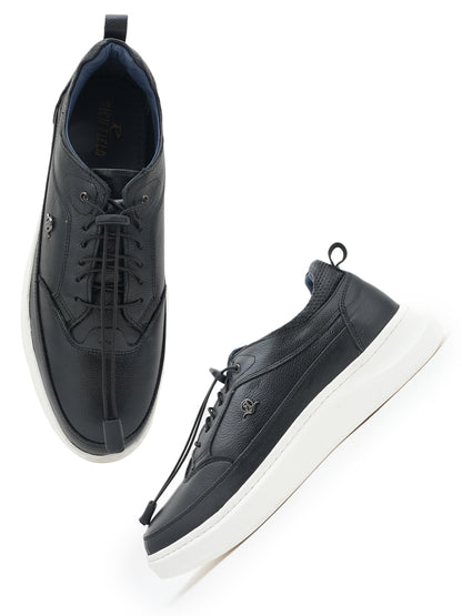 Men's Black Leather Casual Shoes