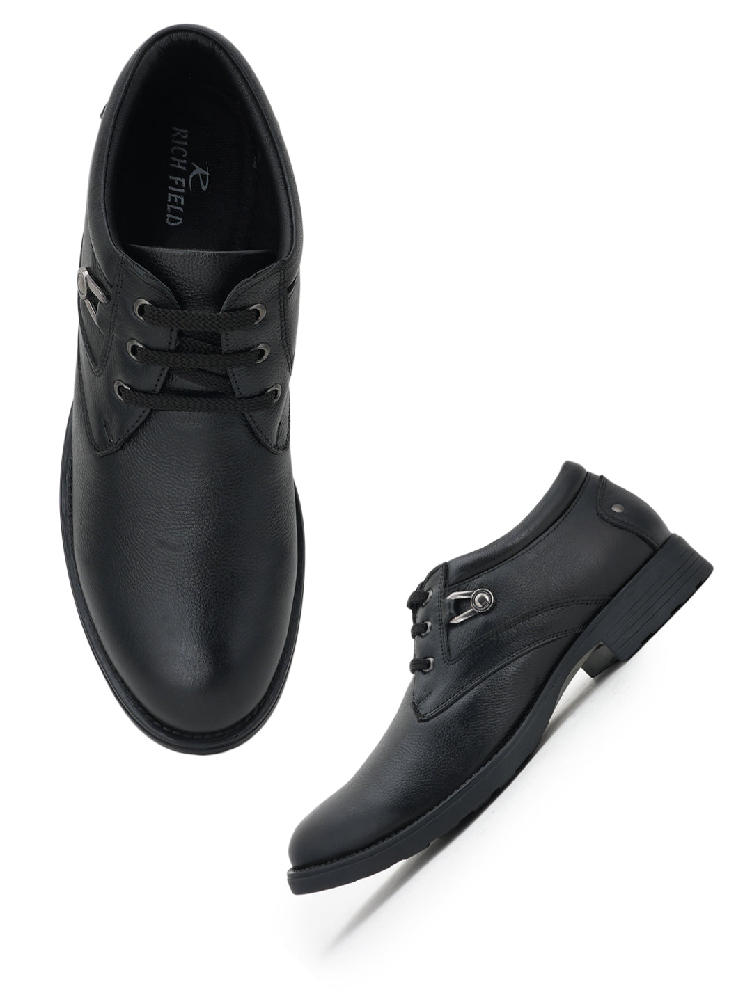 Men's Black Leather Casual Shoes