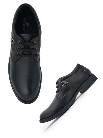 Men's Black Leather Casual Shoes