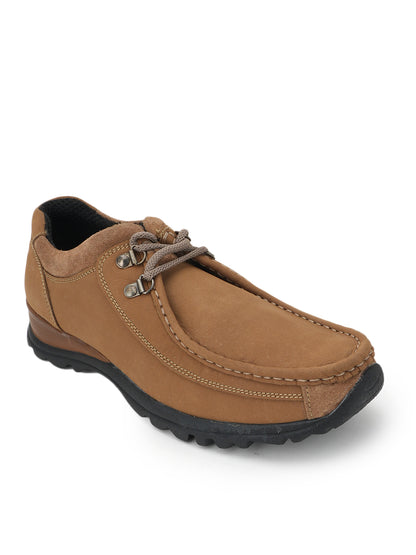 Men's Khaki Leather Casual Shoes