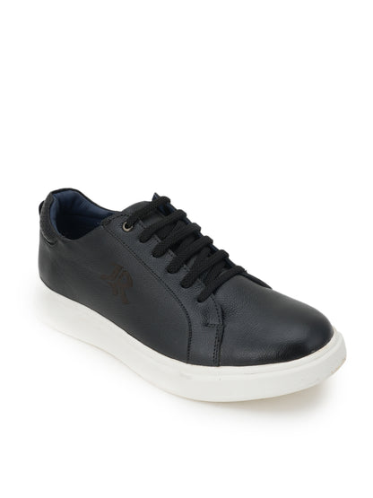 Men's Black Leather Casual Shoes